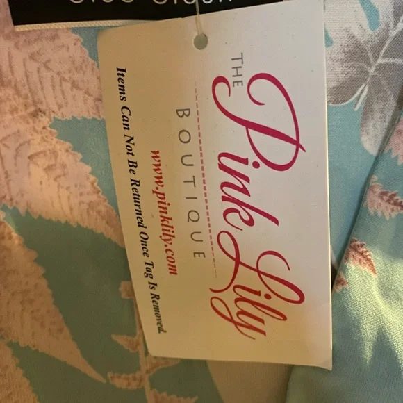 Pink Lily Blue Blush Pink and Blue Floral Romper with Wrap Top - Picture 9 of 9